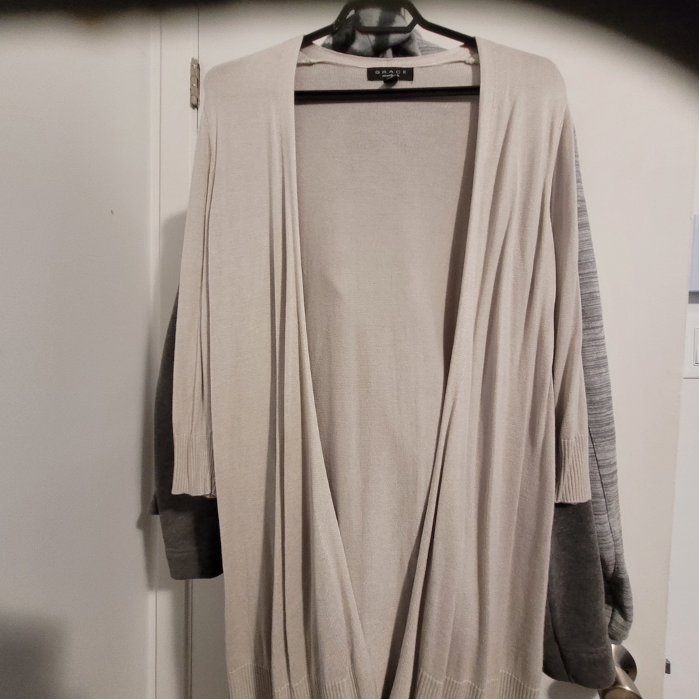 Grace Women's Cream Cardigan Sweater